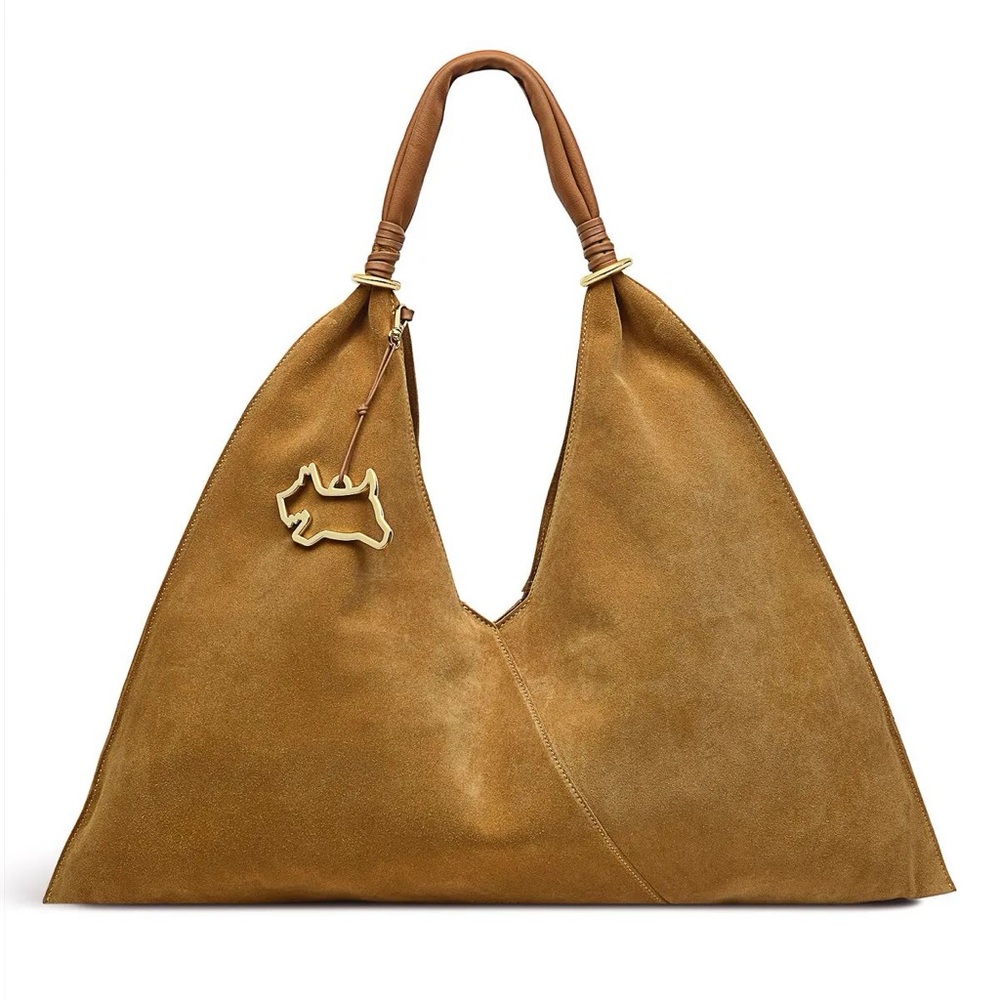NWOT Radley London Green Lane Large Open Top Suede Shoulder Bag